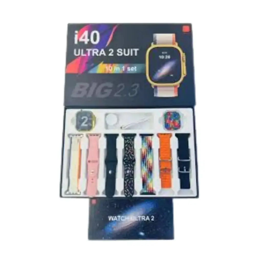 SMARTWATCH I40 ULTRA 2 SUIT (10 EN 1 SET)